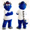 Blue Gray Dragon Baseball Mascot Costume