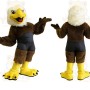 Brown White Yellow Eagle Mascot Costume