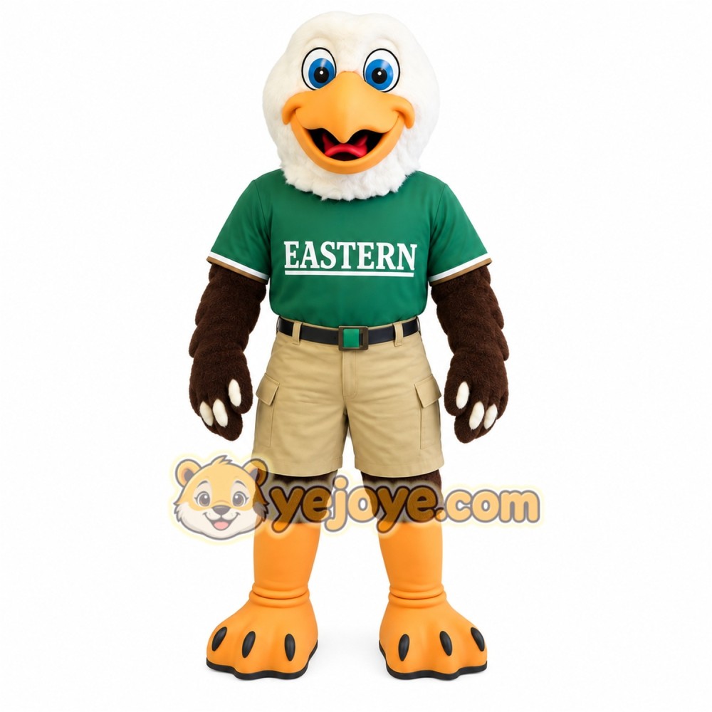 Green White Brown Eagle Mascot Costume Green White Brown Eagle Mascot Costume