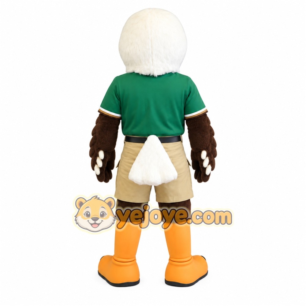 Green White Brown Eagle Mascot Costume Green White Brown Eagle Mascot Costume