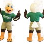 Green White Brown Eagle Mascot Costume