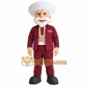 Burgundy White Old Man Mascot Costume