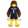 Brown Yellow Navy Falcon Mascot Costume