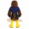Brown Yellow Navy Falcon Mascot Costume