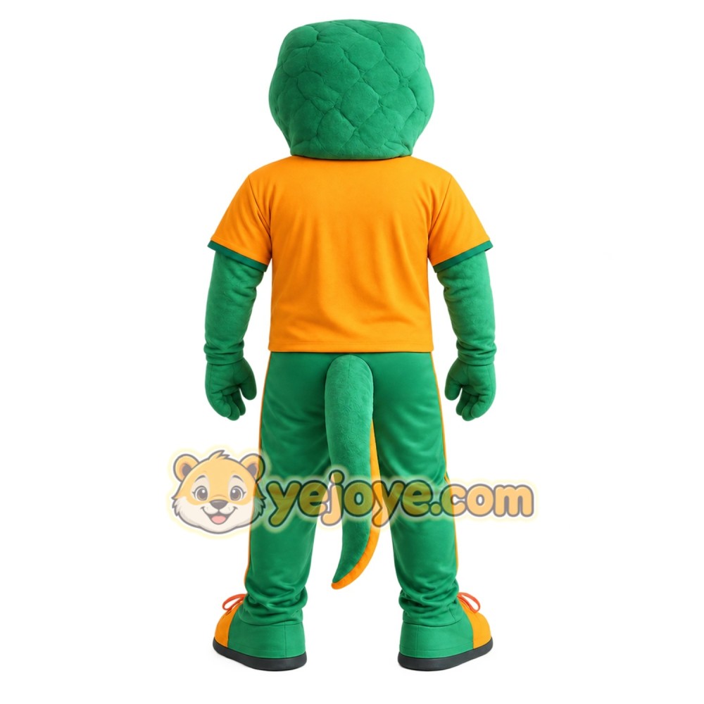 Green Orange Snake Mascot Costume Green Orange Snake Mascot Costume