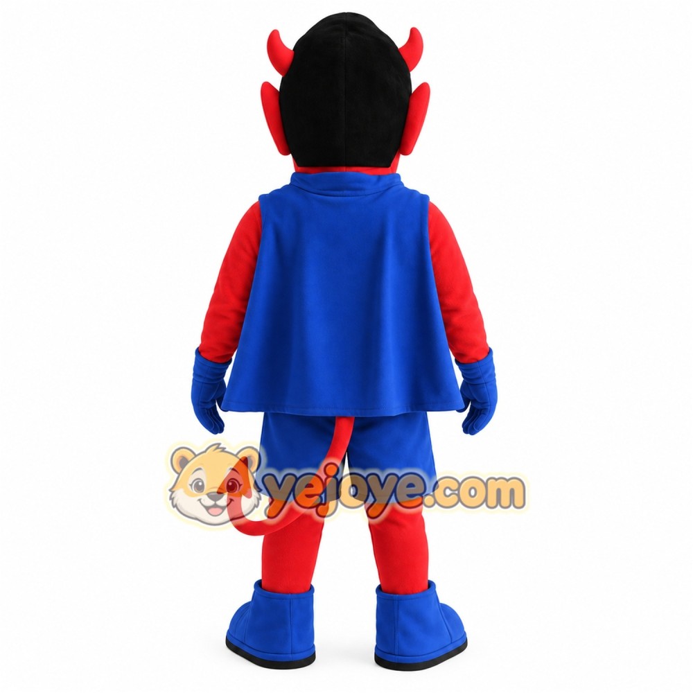 Red Blue White Devil Mascot Costume