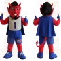 Red Blue White Devil Mascot Costume