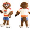 Brown White Owl Mascot Costume