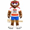 Brown White Owl Mascot Costume Brown White Owl Mascot Costume