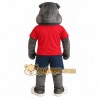 Gray White Red Navy Bulldog Mascot Costume