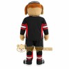 Tan Brown Black Hockey Dog Mascot Costume Tan Brown Black Hockey Dog Mascot Costume
