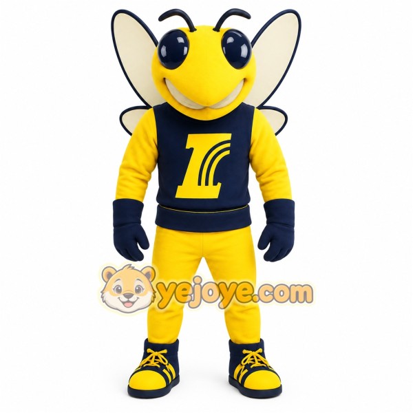 Yellow Navy Bumblebee Mascot Costume Yellow Navy Bumblebee Mascot Costume