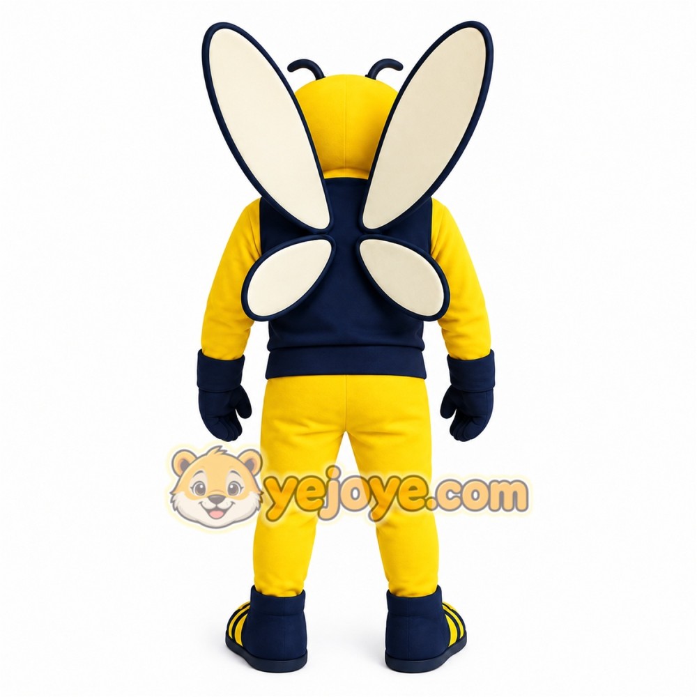 Yellow Navy Bumblebee Mascot Costume Yellow Navy Bumblebee Mascot Costume