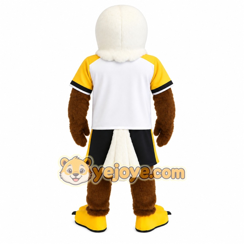 White Brown Yellow Eagle Mascot Costume White Brown Yellow Eagle Mascot Costume