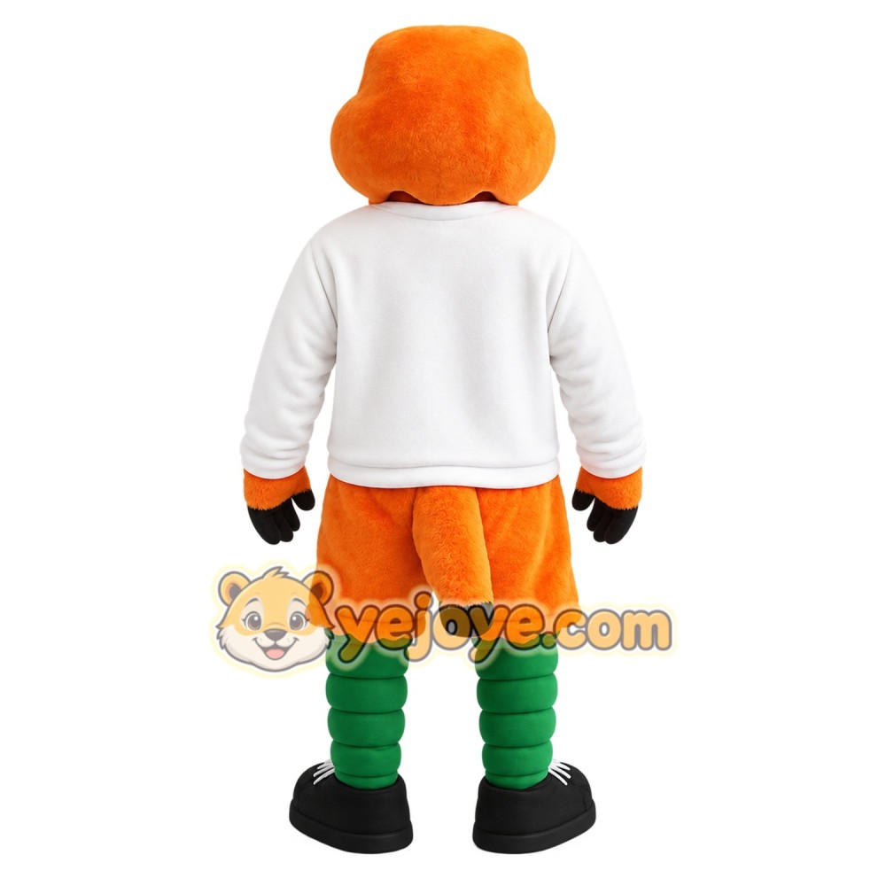 Orange Green Parrot Mascot Costume