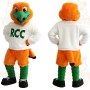 Orange Green Parrot Mascot Costume