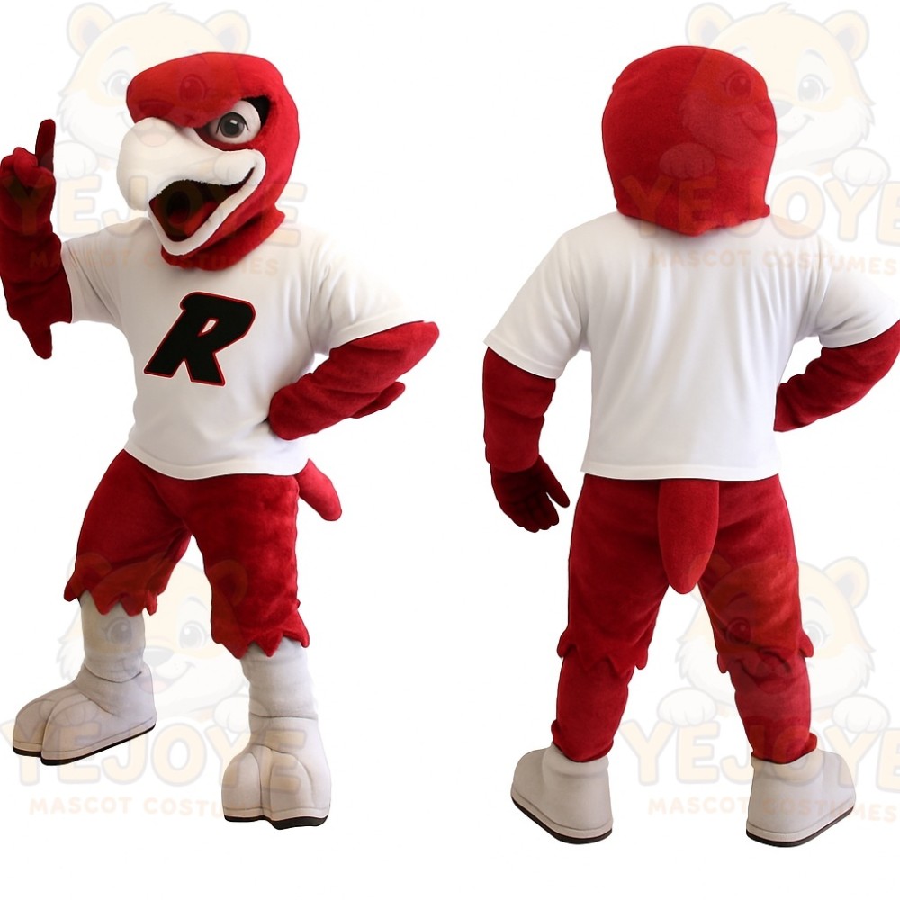 Red White Eagle Mascot Costume