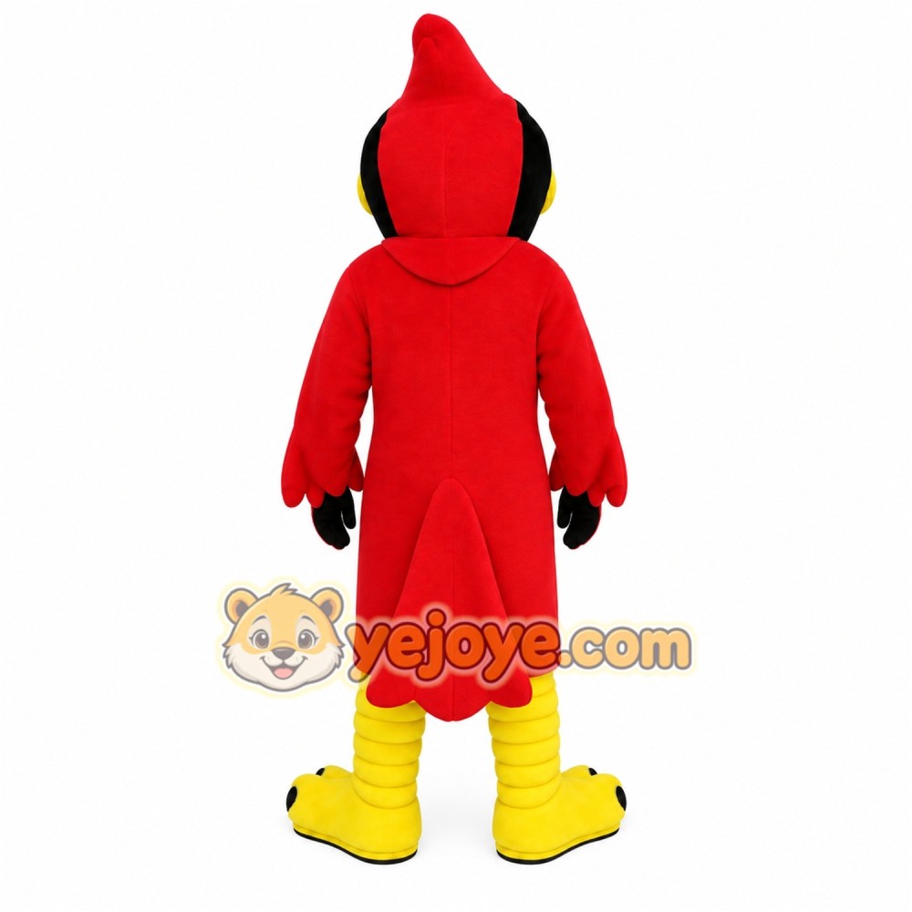 Red Yellow Cardinal Bird Mascot Costume Red Yellow Cardinal Bird Mascot Costume