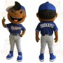 Blue Gray Baseball Player Mascot Costume