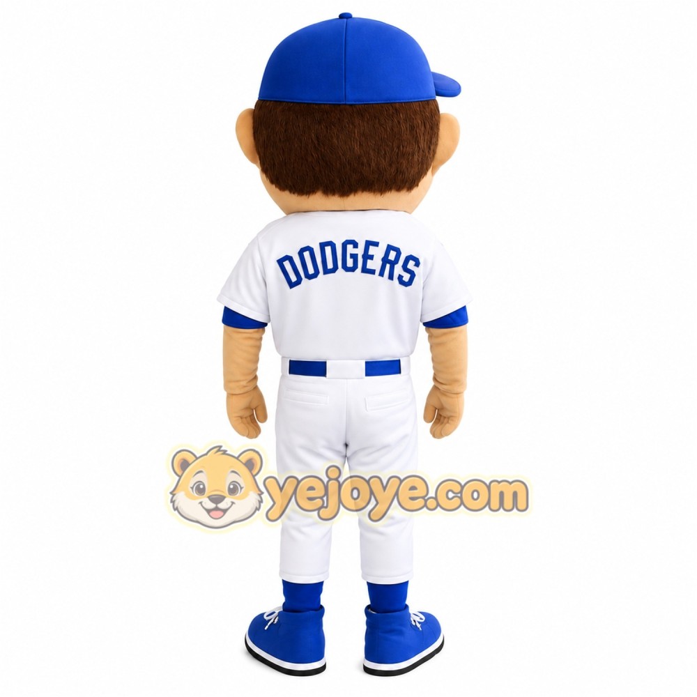 Blue White Baseball Player Mascot Costume Blue White Baseball Player Mascot Costume