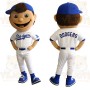 Blue White Baseball Player Mascot Costume