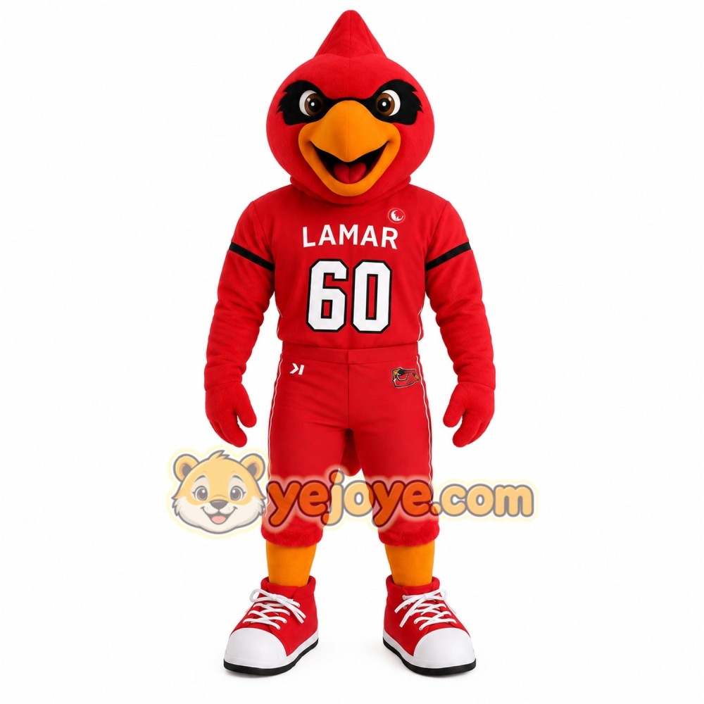 Red Orange Cardinal Bird Mascot Costume Red Orange Cardinal Bird Mascot Costume