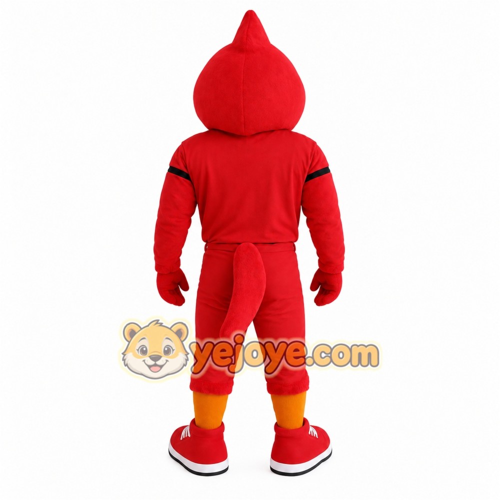 Red Orange Cardinal Bird Mascot Costume Red Orange Cardinal Bird Mascot Costume