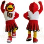 Red Yellow Cardinal Cheerleader Mascot Costume