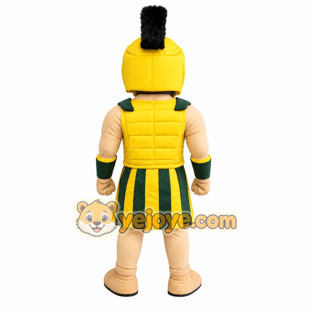 Yellow Green Warrior Mascot Costume Yellow Green Warrior Mascot Costume