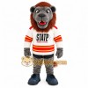 Gray Brown Lion Hockey Player Mascot Costume
