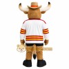 Brown White Longhorn Bull Mascot Costume Brown White Longhorn Bull Mascot Costume