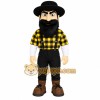 Yellow Black Bearded Lumberjack Mascot Costume Yellow Black Bearded Lumberjack Mascot Costume