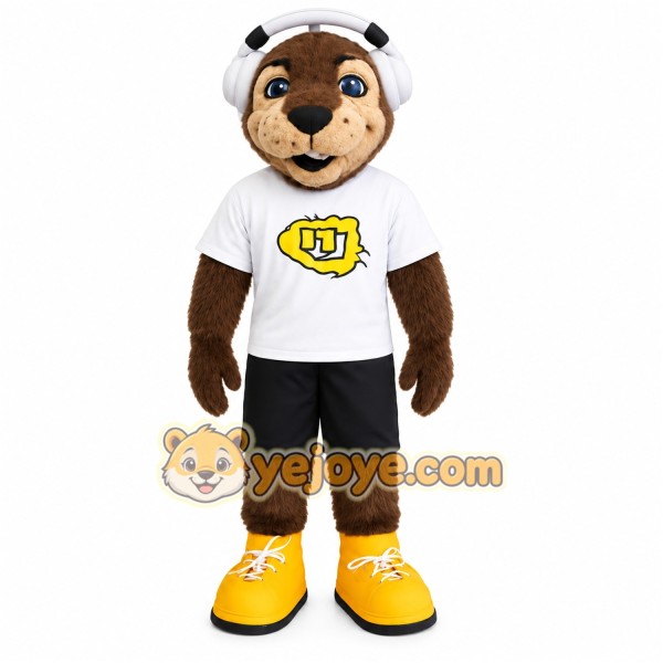Brown White Black Yellow Dog Mascot Costume Brown White Black Yellow Dog Mascot Costume