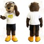 Brown White Black Yellow Dog Mascot Costume
