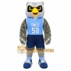 Gray Blue Yellow Basketball Owl Mascot Costume Gray Blue Yellow Basketball Owl Mascot Costume