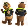 Brown Black Green Beaver Mascot Costume