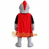 Red Gray Armored Knight Mascot Costume Red Gray Armored Knight Mascot Costume