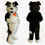 Black White Dog With Orange Bandana Mascot Costume