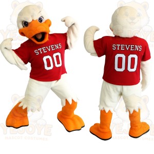 White Orange Red Duck Mascot Costume