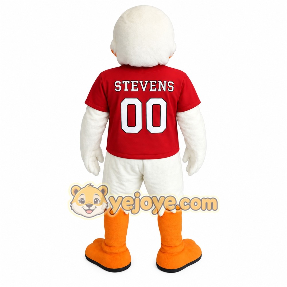 White Orange Red Duck Mascot Costume