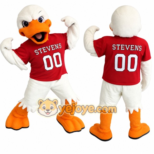 White Orange Red Duck Mascot Costume