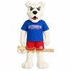 White Blue Red Bulldog Mascot Costume White Blue Red Bulldog Mascot Costume