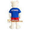 White Blue Red Bulldog Mascot Costume White Blue Red Bulldog Mascot Costume