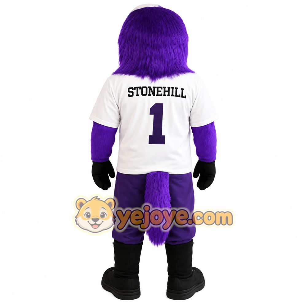 Purple White Eagle Mascot Costume Purple White Eagle Mascot Costume