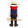 Cream Red Navy Cowboy Mascot Costume