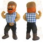 Orange Brown Bearded Lumberjack Mascot Costume