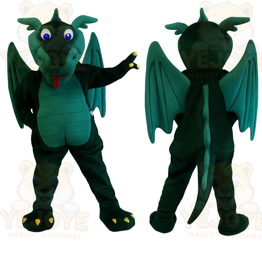 Green Dragon Mascot Costume