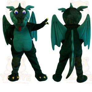Green Dragon Mascot Costume