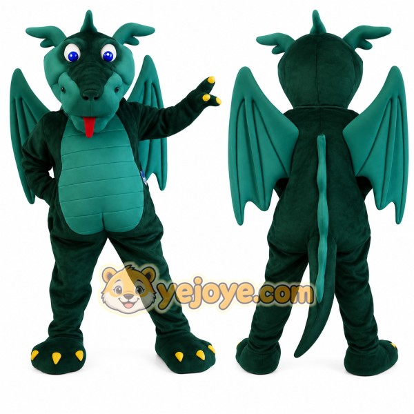 Green Dragon Mascot Costume