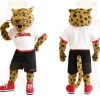 Tan Black Spotted Leopard Mascot Costume